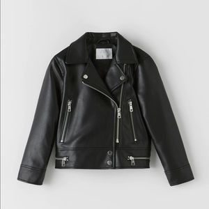 Zara Faux Leather Biker Jacket